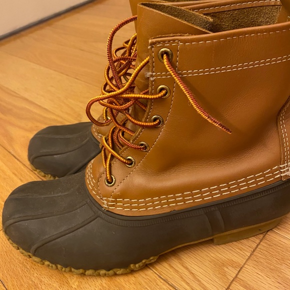 Men's 9M 8" Tan/Brown LLBean Boots Unlined 🥾 - Picture 3 of 7